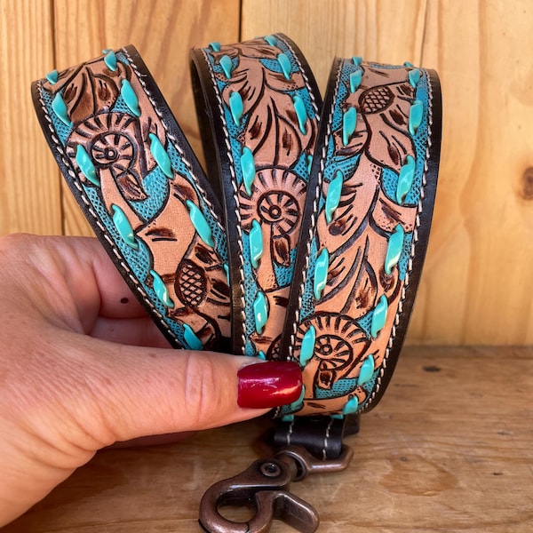 Tooled Leather Purse Straps!