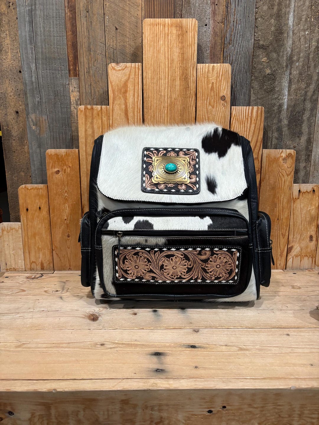 Cowhide & Tooled Leather Backpacks! - Etsy display picture 3