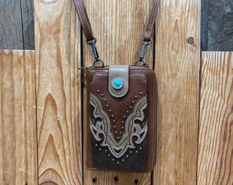 Western Phone Crossbody Wallets!
