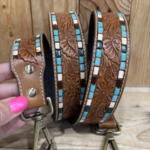 Tooled Leather Purse Straps!