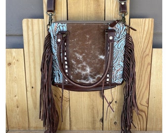 Cowhide Concealed Carry Handbag/Crossbody!