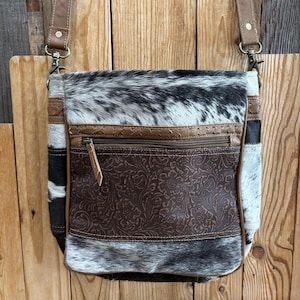 Leather & Cowhide Concealed Carry Crossbody!