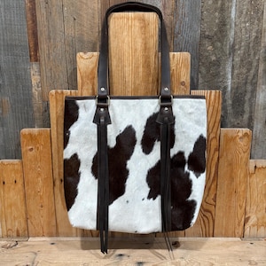 Sac fourre-tout en cuir de vachette et cuir !