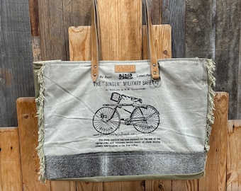 Bicycle Vintage Tote/Overnight Bag!