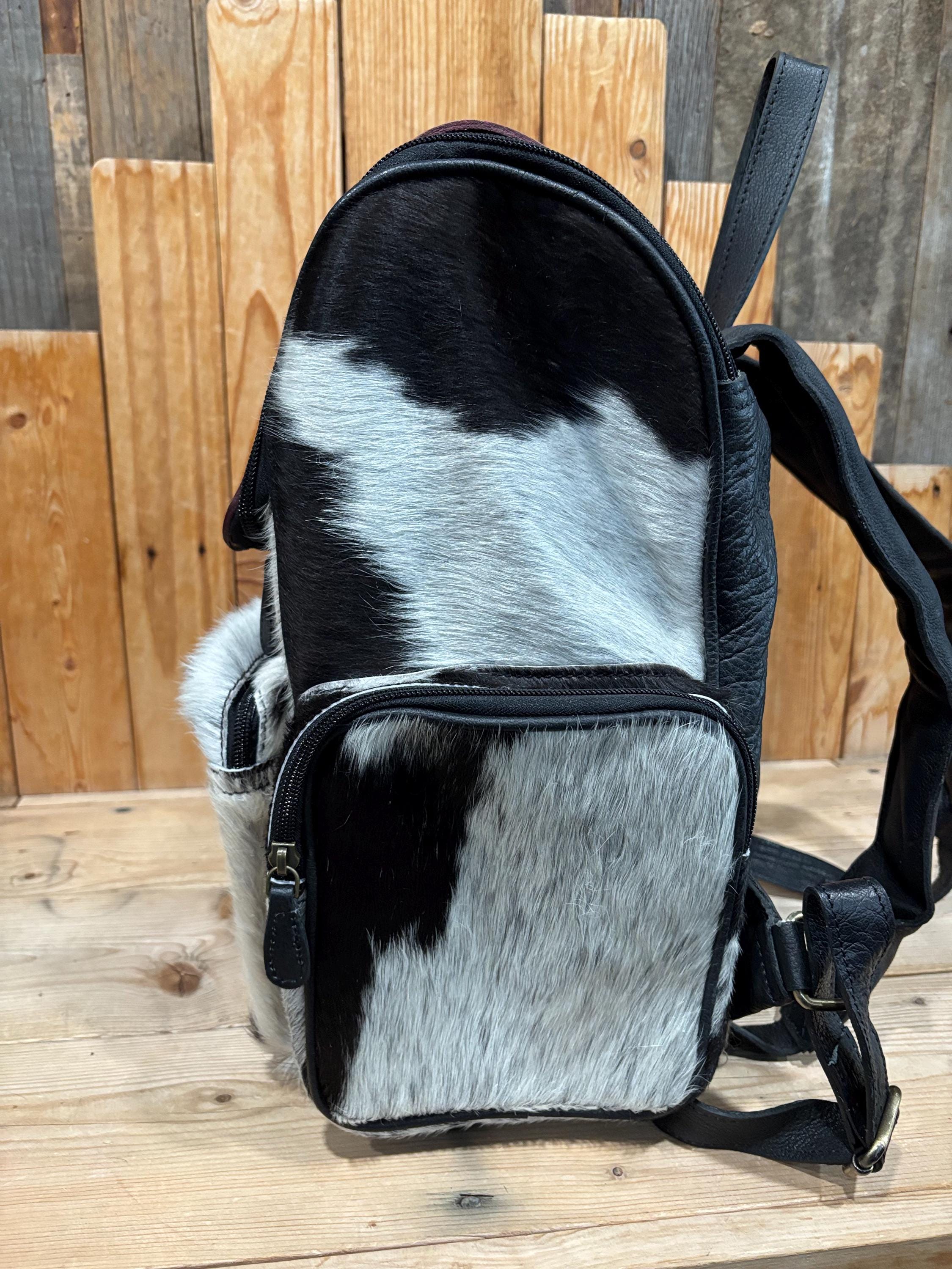 Genuine Cowhide Leather Sling Backpack with Tooled Design, 10x18 American Darling Cowhide Backpack - Etsy main image 3