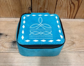 ¡Cajas de joyería hechas con puntadas de cuero para botas!