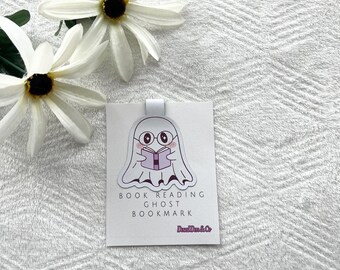 Book Reading Ghost Magnetic Bookmark, Bookish gifts
