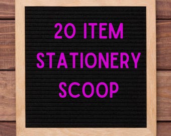 20 Item Stationery Scoop, Mystery Scoop, Stationery Scoop ORDER LIMIT 2 per Customer!