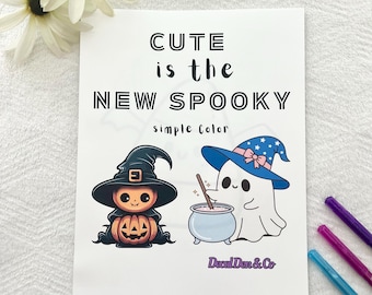 Simple Coloring Book, Cute coloring book, Halloween Coloring Book, Toddler coloring book, coloring books, coloring book, Toddler gifts,