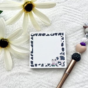 Cute Cow Sticky Notes, Cowprint Sticky Notes, Cow Notepad, cow print mini notepad, Cute notepad, cute sticky notes, Cow, Cow print,
