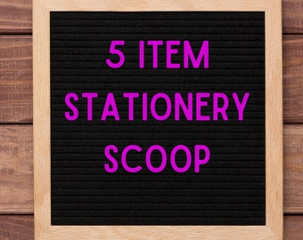 5 Item Stationery Scoop, Mystery Scoop, Stationery Scoop ORDER LIMIT 2 per Customer