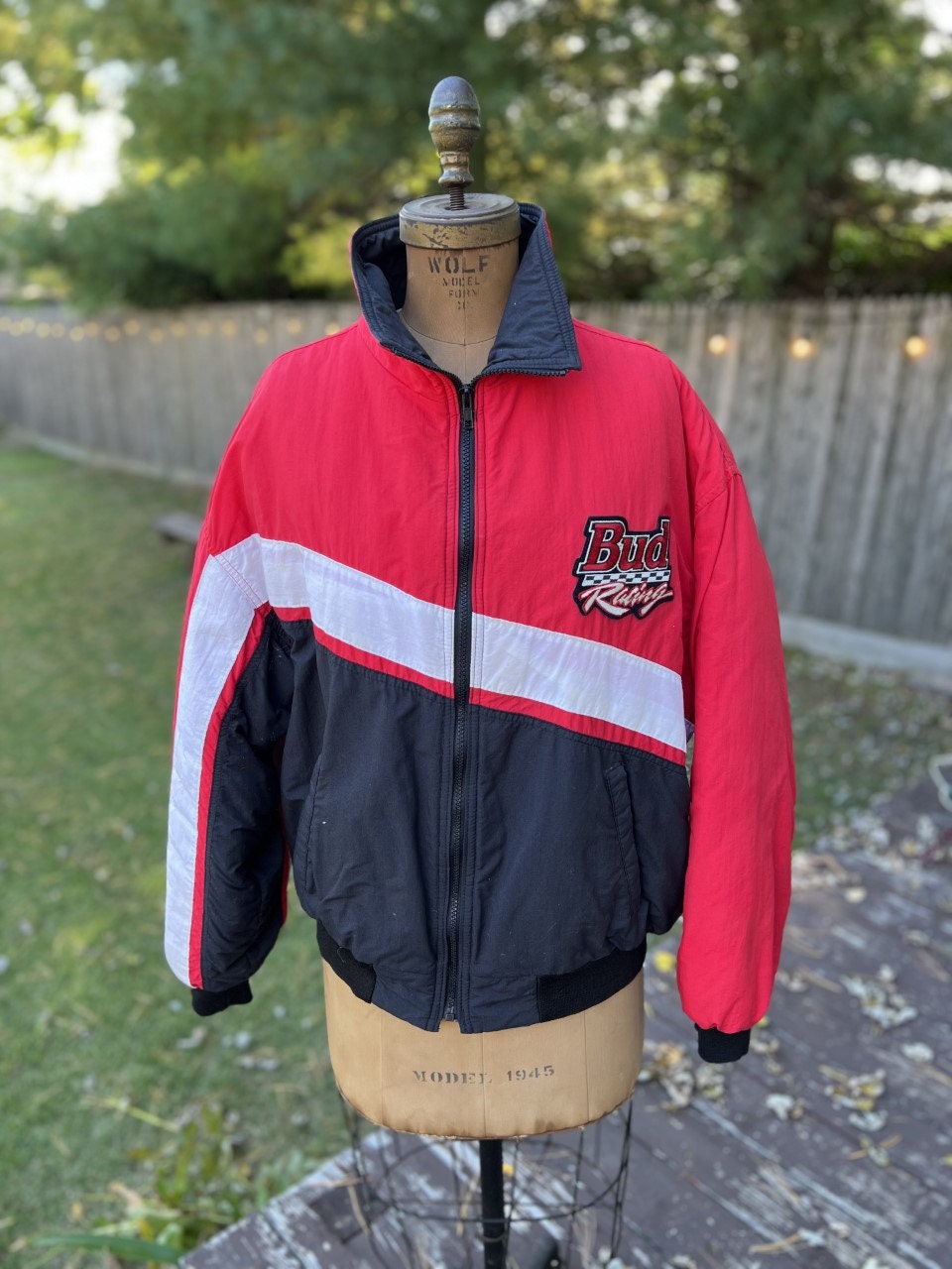 Budweiser Racing Jacket - Etsy Canada Budweiser Racing Jacket - Etsy Canada