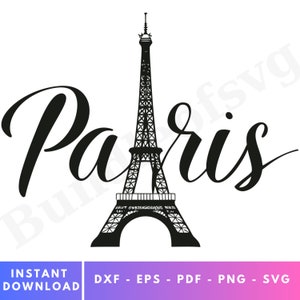 Paris SVG, France SVG, Eiffel Tower SVG, Paris Eiffel Tower Clipart, Travel svg, Paris Silhouette, French City Png, Svg Files for Cricut #1