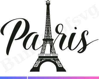Paris SVG, France SVG, Eiffel Tower SVG, Paris Eiffel Tower Clipart, Travel svg, Paris Silhouette, French City Png, Svg Files for Cricut #1