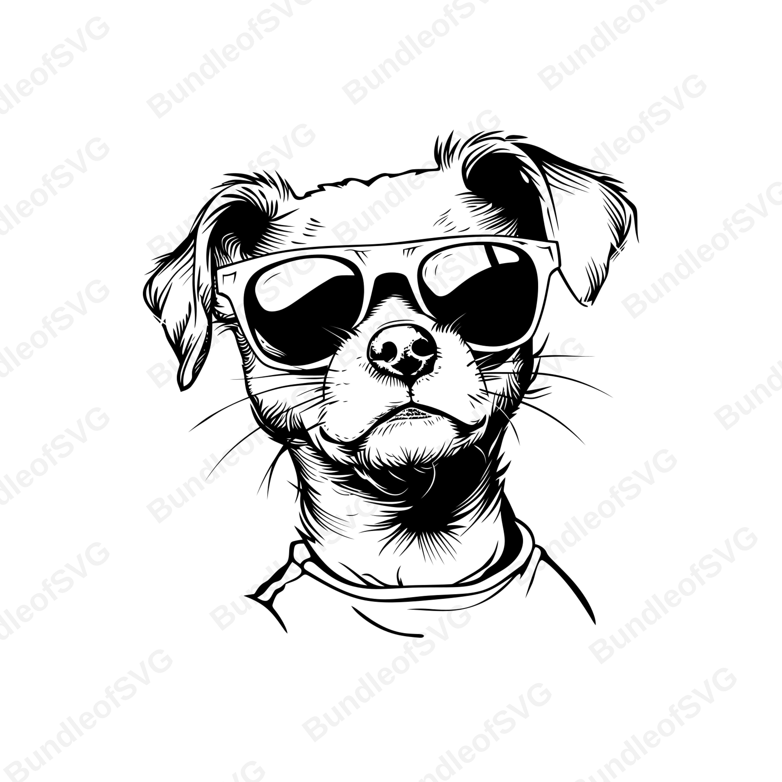 Dog With Sunglasses SVG Bundle, Dog Wearing Sunglasses Png, Cool Dog ...