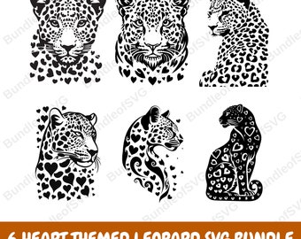 Wild & Sweet: Leopard Print with Heart Cutting File - Heart Svg - Leopard Print Svg - Leopard Svg - Svg Files for Cricut - Digital Download
