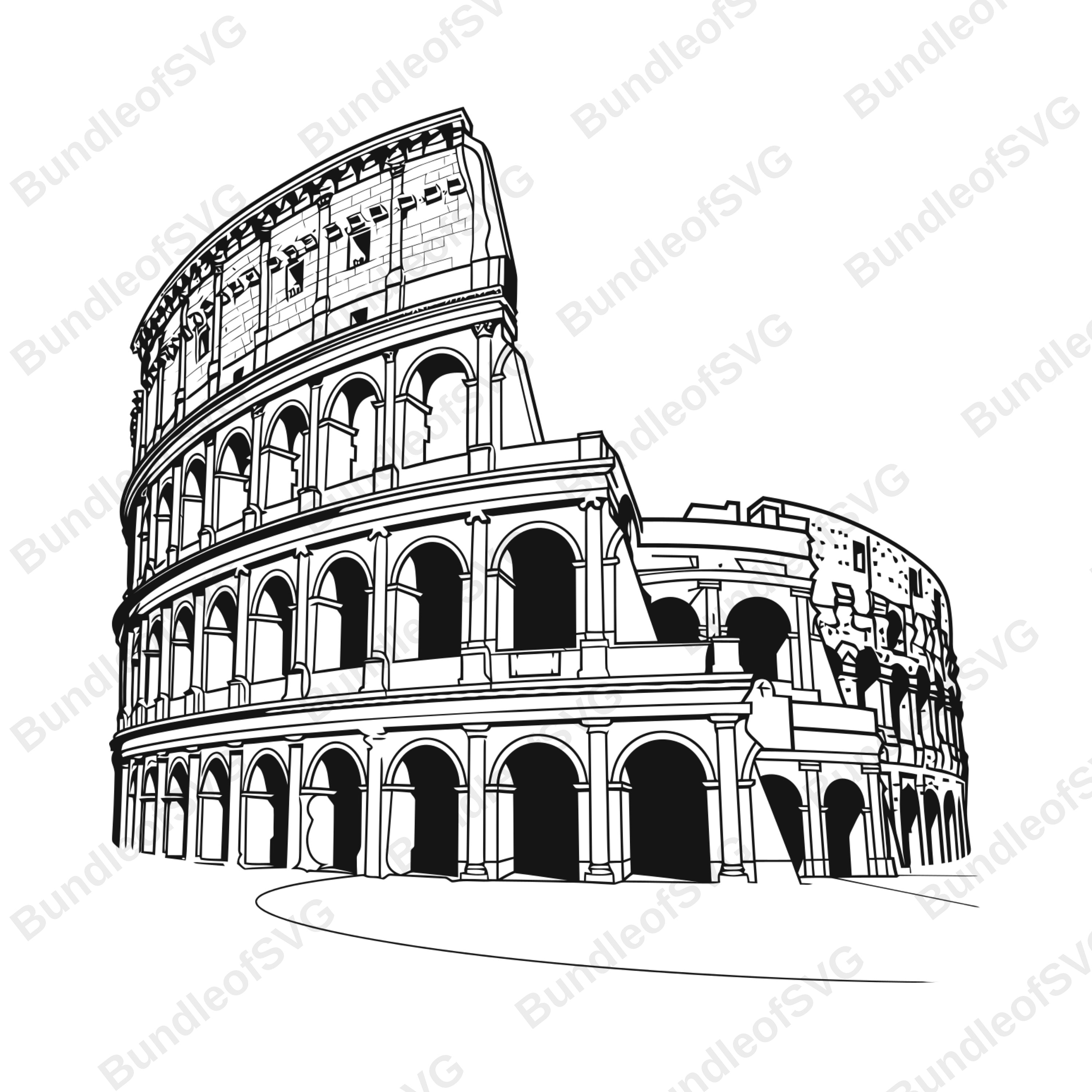 その他 CONTOUR ROME Colosseum Svg, Roman Colosseum Silhouette, Rome Svg, Rome