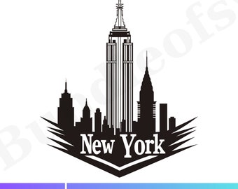 New York Skyline SVG, New York silhouette, New York City Png, NYC Clipart, New York SVG, City Logo Svg, Svg Files for Cricut, Digital #2