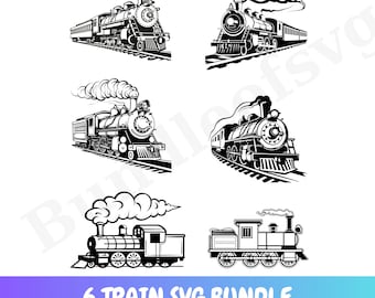 Train SVG Bundle, Train Svg, Locomotive Svg, Train Silhouette, Train Vector, Train Cricut, Transportation Svg, SVG Files for Cricut