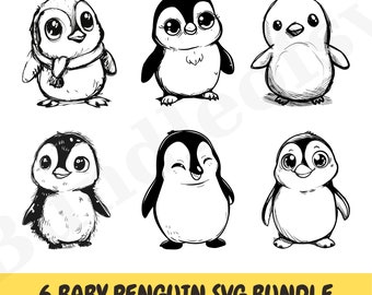Baby Penguin Svg Bundle, Penguin Svg Bundle, Cute Penguin Svg Bundle, Cute Baby Penguin , Cute Penguin Svg, Animal Svg file, Cut File