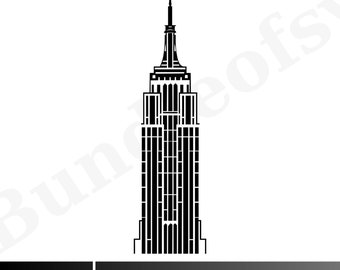 Empire State Building SVG, New York SVG, Empire State Building Clipart, Amerika Svg, Building Svg, Empire State Building Vector