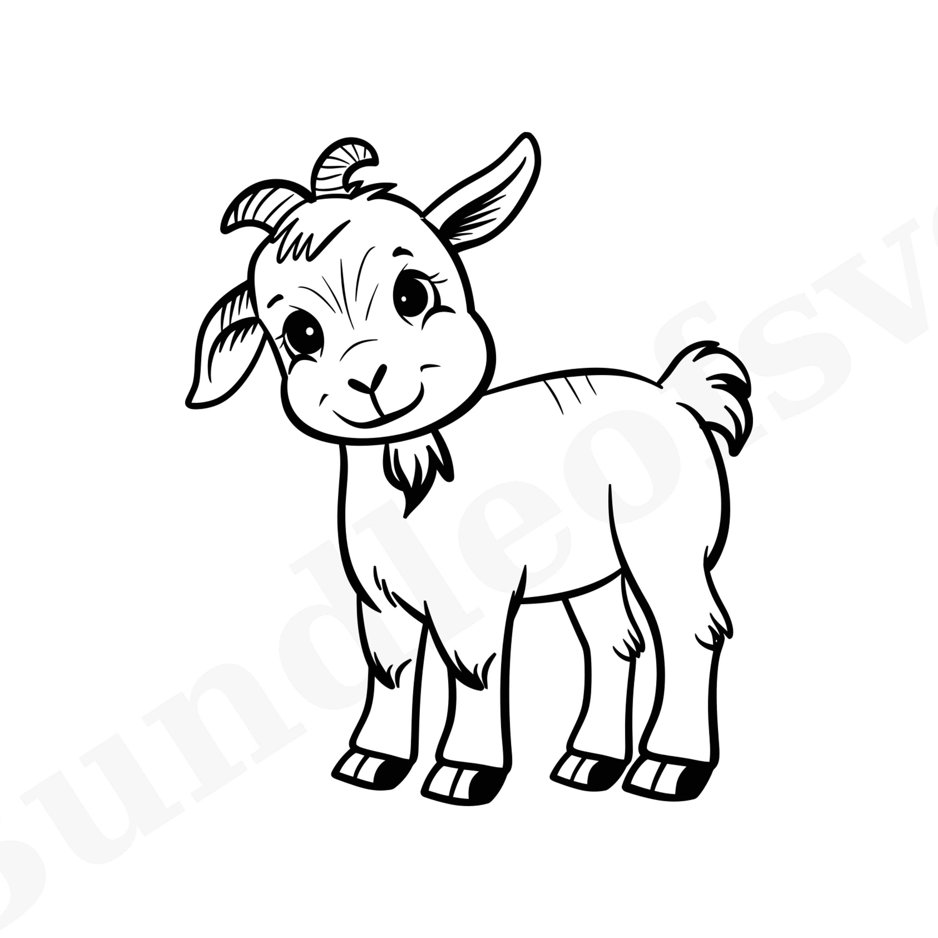 Baby Goat Svg Bundle, Cute Goat Svg Bundle, Cute Baby Goat , Cute Goat ...