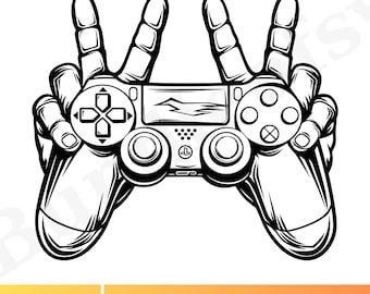 Gamer Svg, Game Controller SVG, Controller Clipart, Gamer Cricut, Gamer Silhouette, Gamer Clipart  Joystick Svg, Gaming Svg, Silhouette #2