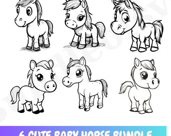 Baby Horse Svg Bundle, Cute Horse Svg Bundle, Cute Baby Horse, Cute Horse Svg, Animal Svg file, Farm Animal Svg  Horse Face , Cut File, Foal