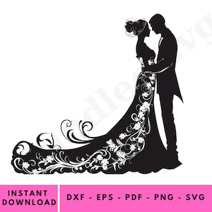 Hochzeit Paar geschnitten Datei, Braut und Bräutigam Aufleger, Hochzeit Herz Aufhänger, Hochzeit Clipart, Paar Silhouette, Ehepaar Aufnäher, Aufdruck Hochzeit, Aufhänger