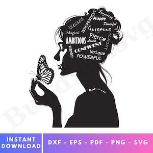 Ermächtigen Sie die Kaiserin: Starke Frau SVG - Starke Frau SVG - Girl Power SVG - Inspirational Svg - Svg Files für Cricut - digitaler Download