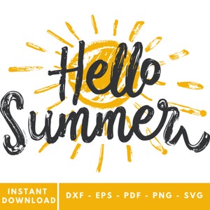 Hello Summer SVG, Summer Sign Svg, Summer Quote SVG, Summer Saying Svg, Welcome summer svg, Summer svg, Beach Svg, Svg Files for Cricut, #1