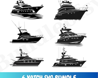 Super Yacht Svg Bundle, Speed Boat SVG, Yacht Svg, Luxury Yacht Svg, Motor Yacht Silhouette, Motor Boat Svg, Cut Files For Cricut
