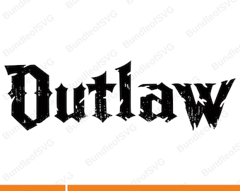 Outlaw SVG - Wild West Design - Cowboy and Bandit SVG - Western Svg - Outlaw Silhouette - Digital Download for Cricut & Silhouette