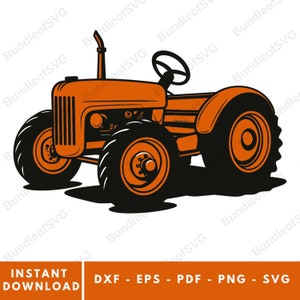 Retro Tractor SVG Design: Vintage Farmhouse Style - Farm Life Svg - Tractor Silhouette - Farm Svg - Svg Files for Cricut - Digital Download