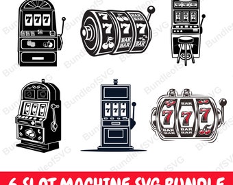 Slot Machine SVG Bundle - Gambling Svg - Casino Game Vector Graphics - Jackpot SVG Cut Files for Cricut and Silhouette - Digital Download