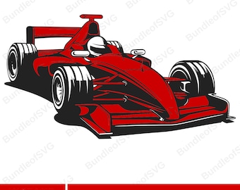Red Formula Car SVG for Cricut and Silhouette - Racing Enthusiast Gift - Formula 1 Svg - Racing Cars Clipart - F1 Car - Digital Download