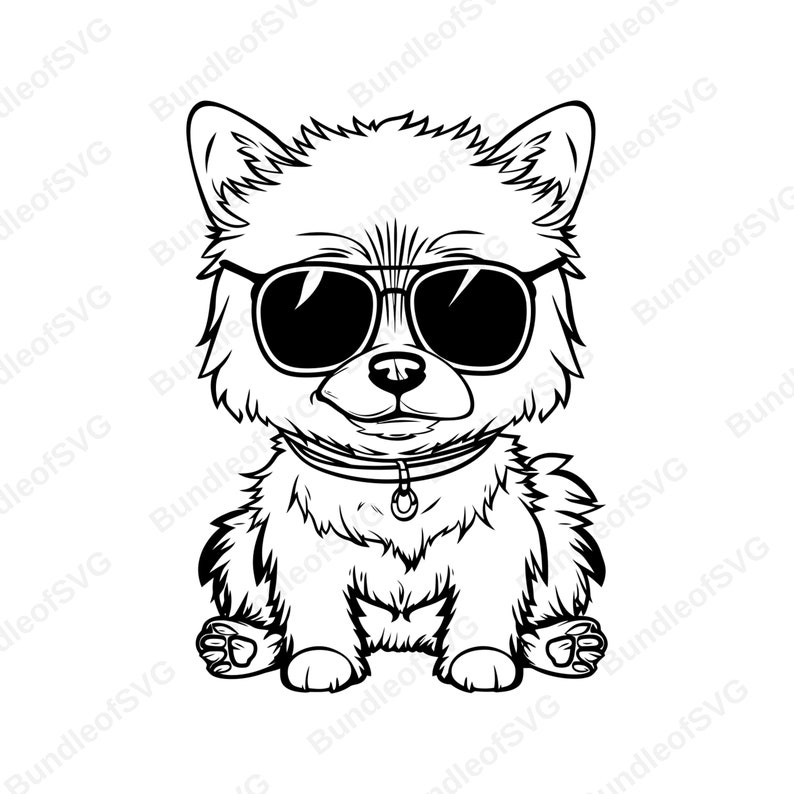 Dog With Sunglasses SVG Bundle, Dog Wearing Sunglasses Png, Cool Dog ...