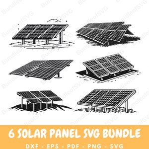 Solar Panel Svg Bundle - Renewable Energy Svg - Solar Panel Silhouette - Solar Panel Clipart - Cut Files for Cricut - Digital Download