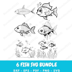Pacote SVG de peixe, Svg de peixe, clipart de peixe, vetor de peixe, silhueta de peixe, Svg de pesca, pescador Png, arquivos cortados para Cricut, download digital