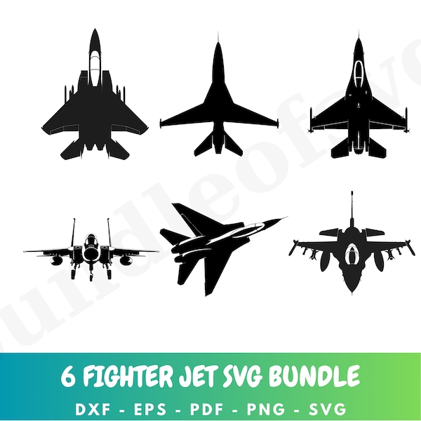 Fighter Jets SVG Bundle, Military Aircraft PNG Combat Aircraft Svg, Fighter Jet Silhouette, Air force jets, Military Jet Clipart, Digital