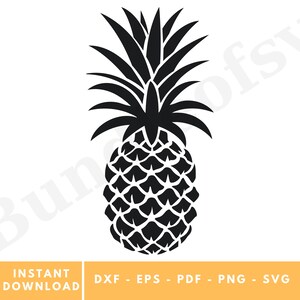 Tropical Pineapple SVG - Fruit Outline Digital File for Crafting - Pineapple Fruit SVG - Pineapple Outline SVG - Cut Files for Cricut