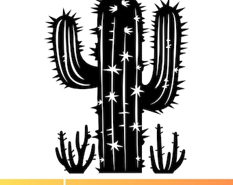Cactus SVG, cactus silhouet, cactus Cricut, cactus overzicht Svg, cactus Clipart, woestijn Svg, Mexicaanse Svg, Svg-bestanden voor Cricut, digitaal, #1