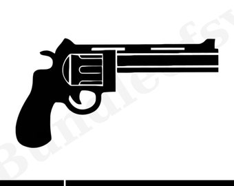 Revolver SVG, Handgun svg, Gun svg, Pistol Svg, Weapon Svg, Clipart, Revolver Files for Cricut, Instant Download, Files for Cricut, Digital