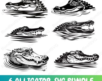 Alligator Clipart Svg Bundle - Vector Graphics for Cricut and Silhouette - Safari Animals Svg - Svg Files for Cricut - Digital Download