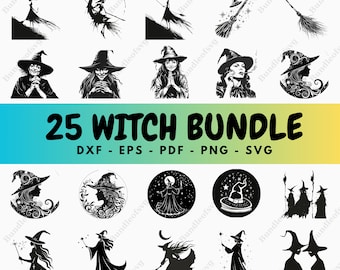 Witch svg bundle, Broomstick SVG, Witchy sublimation designs,Witch Silhouette Svg, Flying Witch SVG, Svg Files for Cricut, Witch Hat Svg,