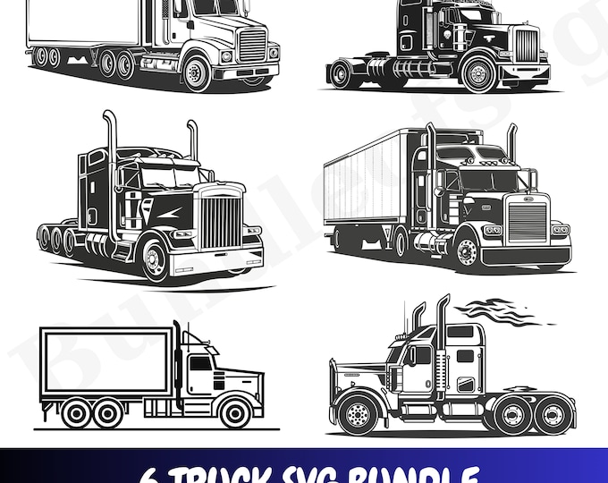 Trucker Life Svg - Trucker Svg - Semi Truck Svg - Truck Driver Clipart ...