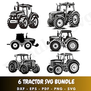Tractor SVG Bundle, Tractor Silhouette, Farm Tractor Svg, Farm life Svg, Farm Png, Tractors clipart, Cut Files for Cricut, Digital Download