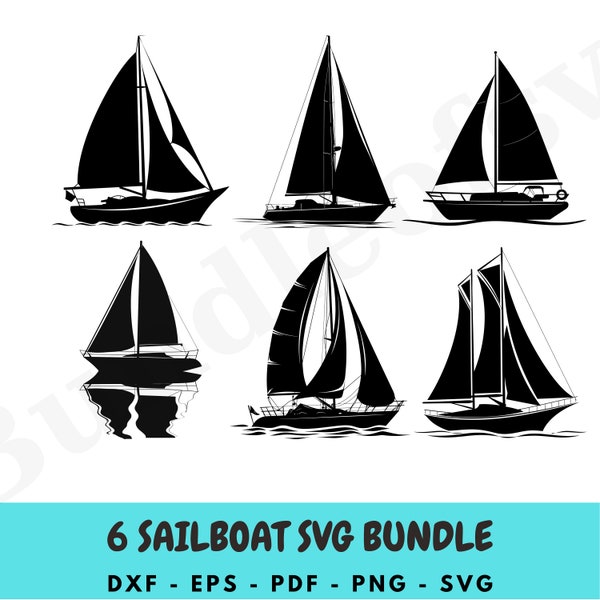 Sailboat Svg, Sailing Boat Svg, Sailing SVG, Sailboat Vector, Sailboat Clipart, Sailboat Cricut, Sailboat Cut Files, Instant Download