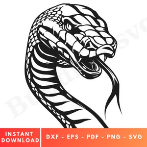 Hissing Snake Svg, Snake Svg, Snake Clipart, Python Svg, Snake Vector, Cobra snake Svg, Reptile Cut Files, Svg Files for Cricut, Digital