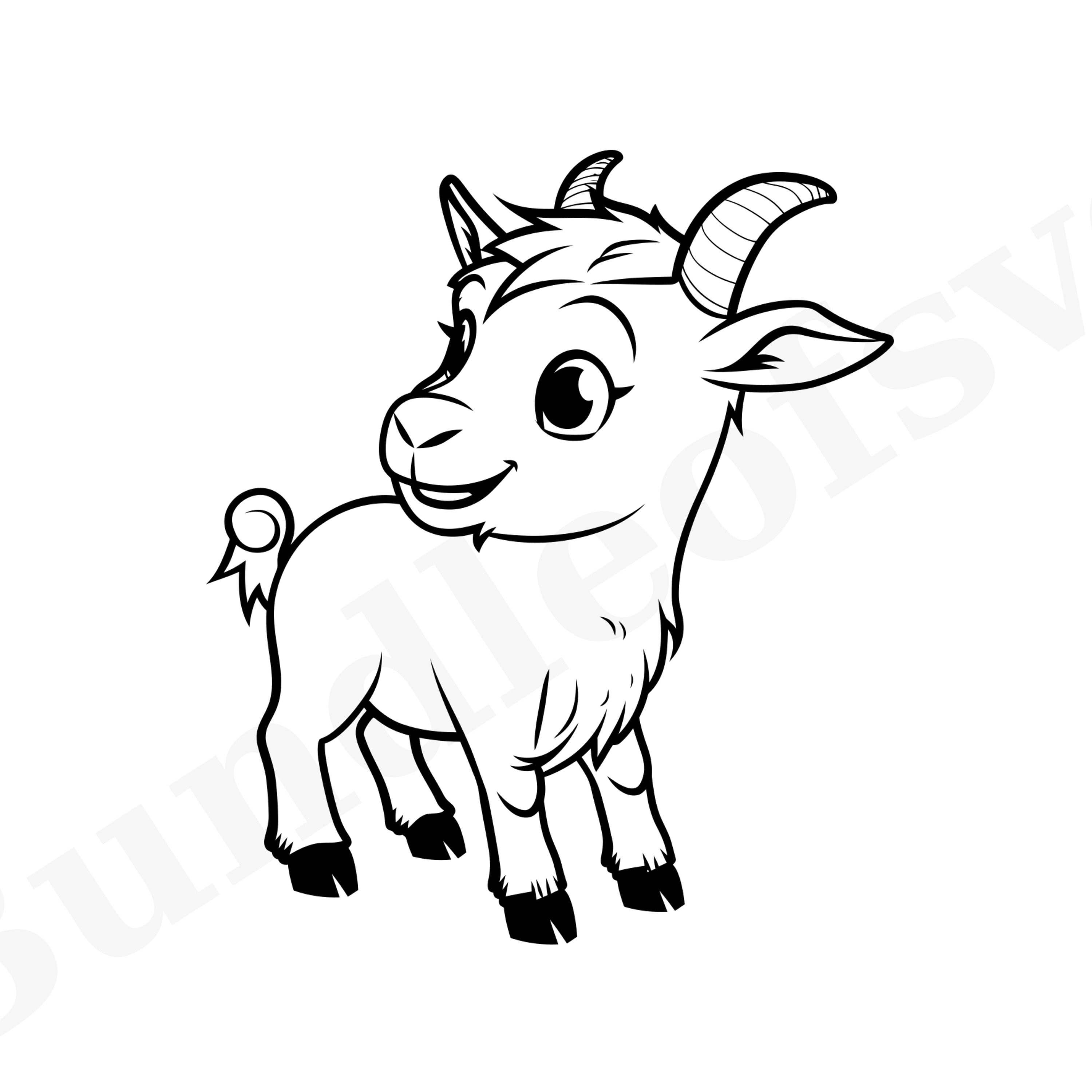 Baby Goat Svg Bundle, Cute Goat Svg Bundle, Cute Baby Goat , Cute Goat ...